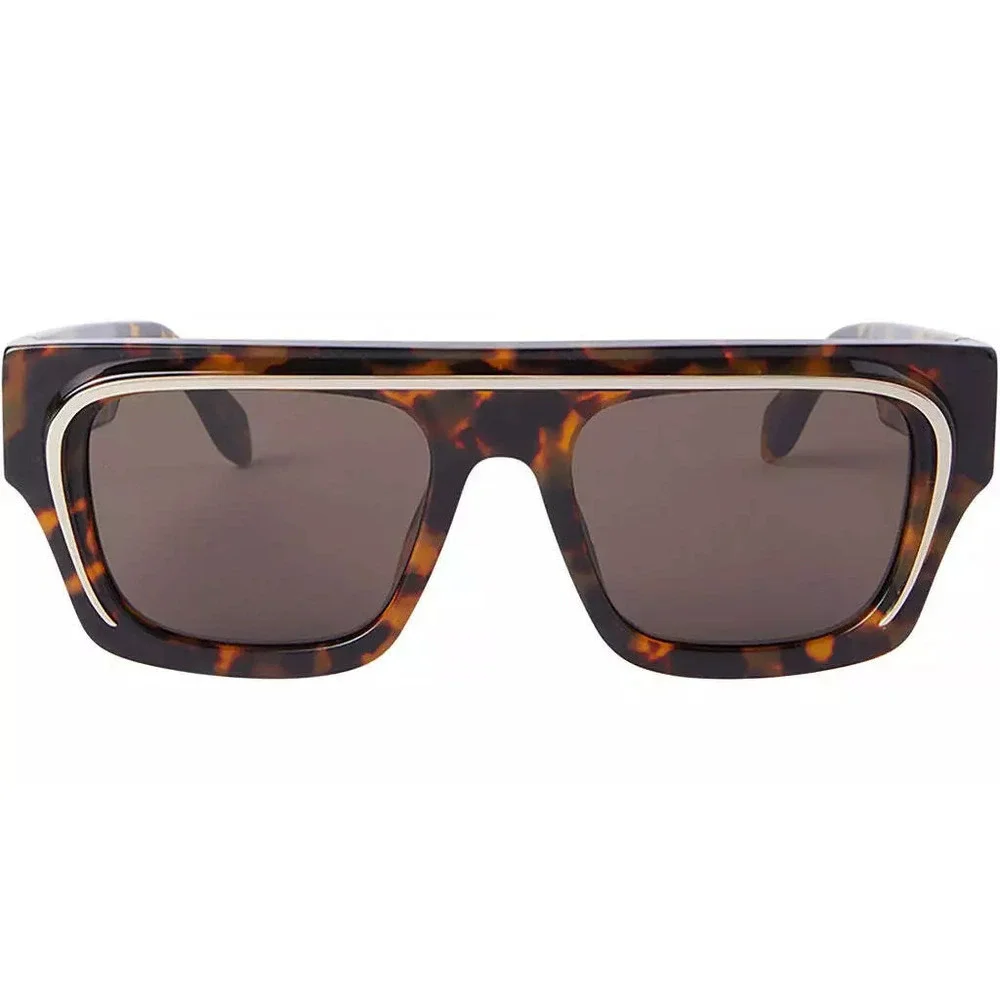 NWT Palm Angels Salton-PERI061S24PLA0016064 Havana Aviator 52mm Sunglasses